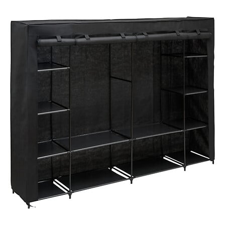 Двоен гардеробен рафт 5five Dressy, Стомана, 230 cm, Черен