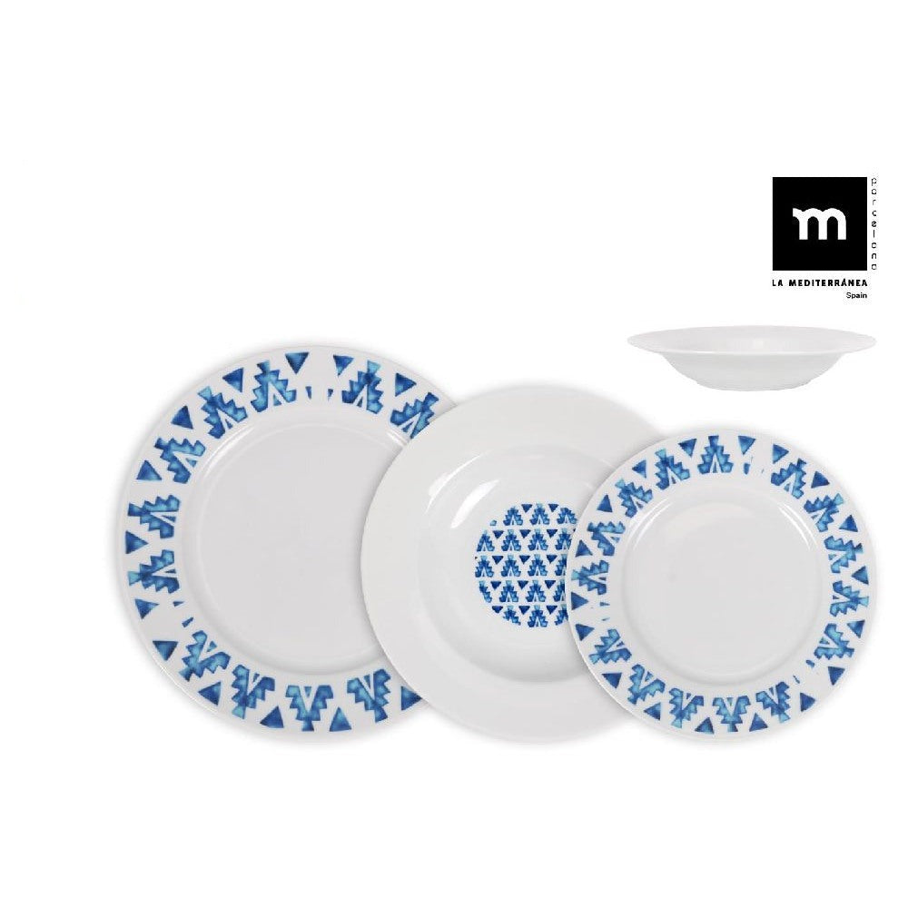 Set de masă LA MEDITERRANEA Marvin, 12 piese, porțelan