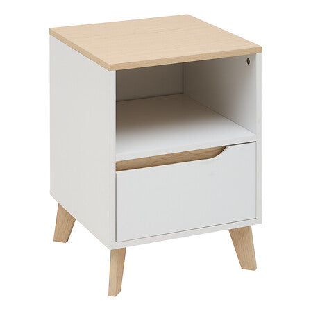 Нощно шкафче 5five Luma, MDF, Бяло, 55 cm