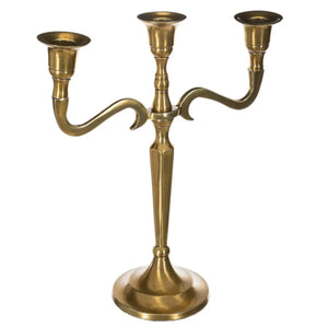 Sfeșnic cu 3 brațe, atmosferă, metal, 27 cm