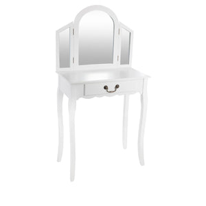 Masă de toaletă cu atmosferă de oglindă Aurell, 65 cm, Alb