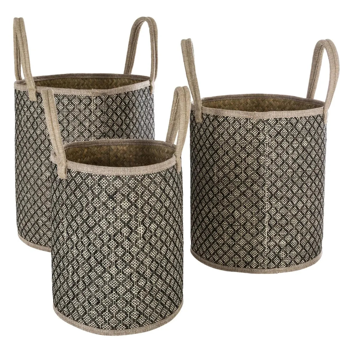 Set de coșuri pliabile cu mânere Atmosphera Aziz, D.24/28/33 cm, 3 buc.