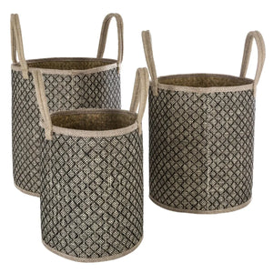 Set de coșuri pliabile cu mânere Atmosphera Aziz, D.24/28/33 cm, 3 buc.