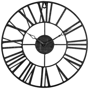 Ceas de perete Atmosphere Andras, Vintage, Ø36 cm, Metal negru