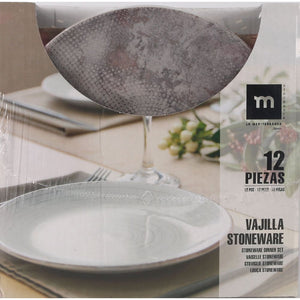 LA MEDITERRANEA Set de cina Arzua, 12 piese, portelan