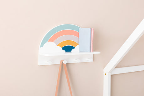 Cuier pentru copii cu raft Atmosphera Rainbow, MDF