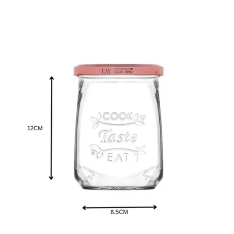Borcan de sticlă cu capac LAV Tasty, 550 ml, 12 buc.