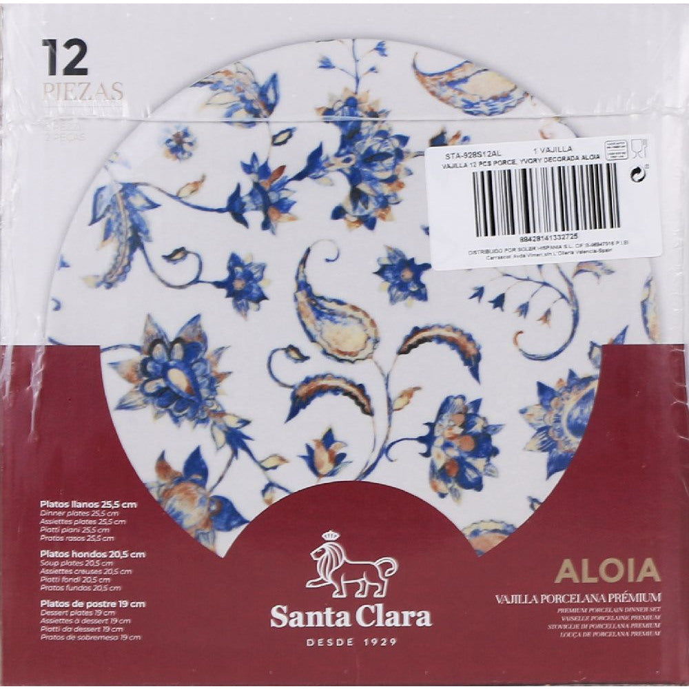 Set de masa Santa Clara Aloia, 12 bucati, portelan