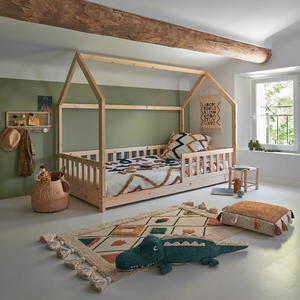 Pat pentru copii Montessori Atmosphere Bosco, 90x190 cm, MDF