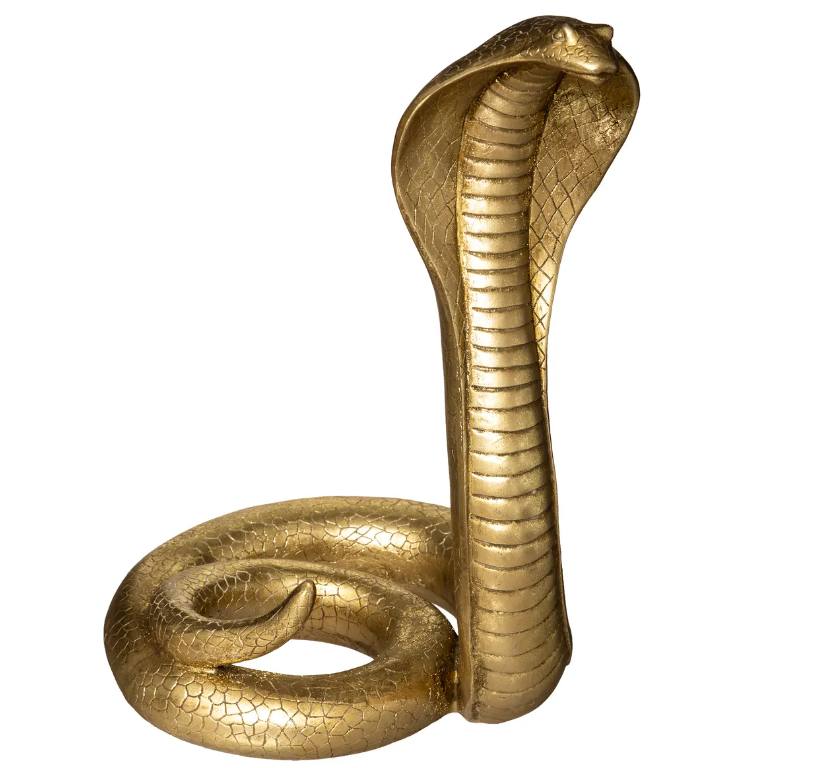 Figură decorativă Cobră atmosferică, rășină, 36 cm