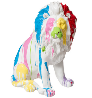 Статуя atmosphera Lion, 60 см, Бяла смола
