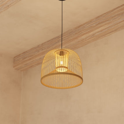 Lampă suspendată Atmosphere Amy, 39,5 cm, bambus