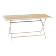 Azua folding table 6 seats glass printed wood effect spelt clay
