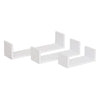 Комплект 3 стенни рафта 5five Fixy, MDF, Бял