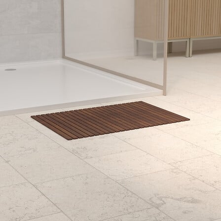 Бамбукова решетка за баня 5five, Тъмен бамбук, 40 x 60 cm