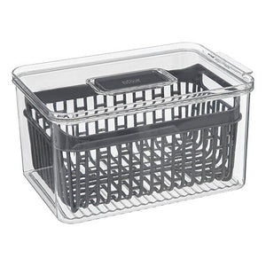Кутия за хладилник 5five Tidy Fridge, Полипропилен, 24x15 см, Сива