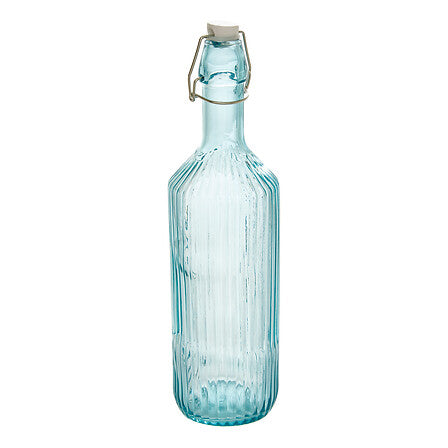Бутилка за лимонада Secret De Gourmet Line, Цветно стъкло, 1L, Синя