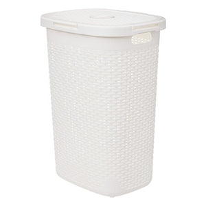 Кош за пране 5five, Ратан, 60L, Бял