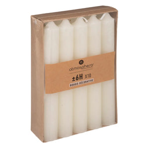 Set lumânări neparfumate Atmosphera Hugo, 16 cm, 10 buc.