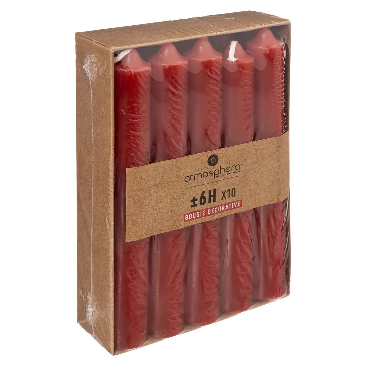 Set lumânări neparfumate Atmosphera Hugo, 16 cm, 10 buc.