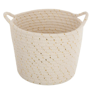Set de coșuri pentru copii Atmosphera Lurex, Alb, 2 buc