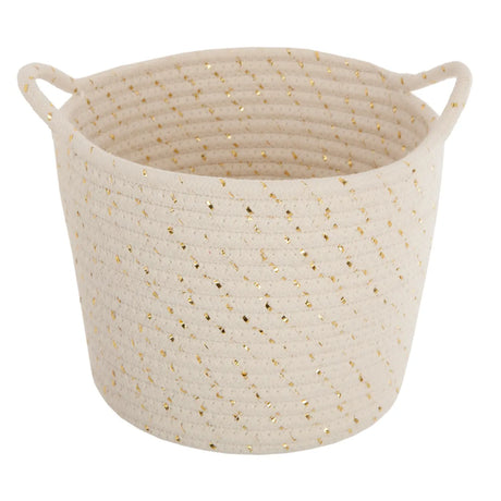 Set de coșuri pentru copii Atmosphera Lurex, Alb, 2 buc