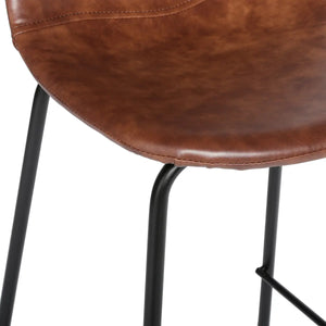 Scaun de bar Valdi, aspect piele