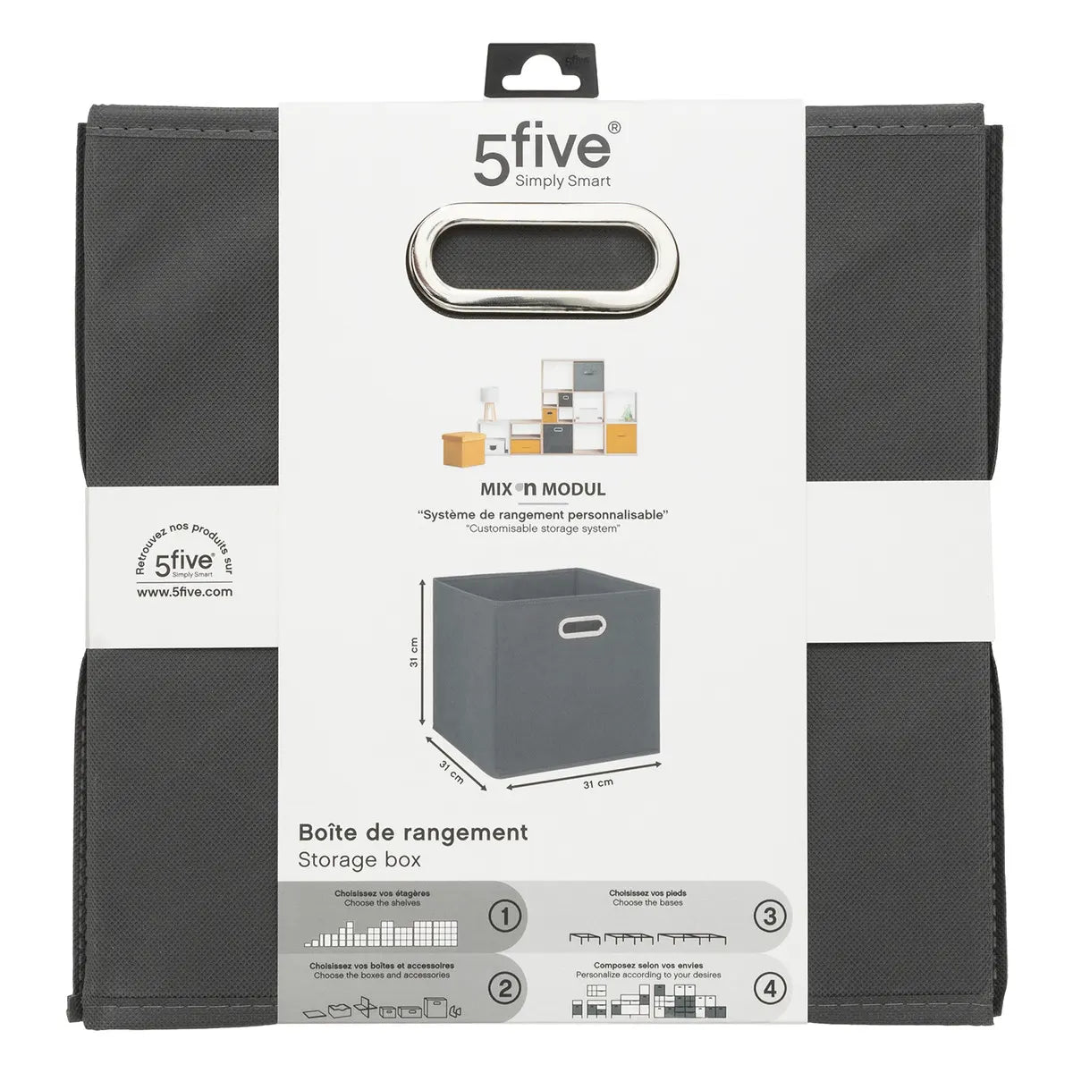 Cutie de depozitare 5five Mix &amp; Modul, Melange, 31x31 cm