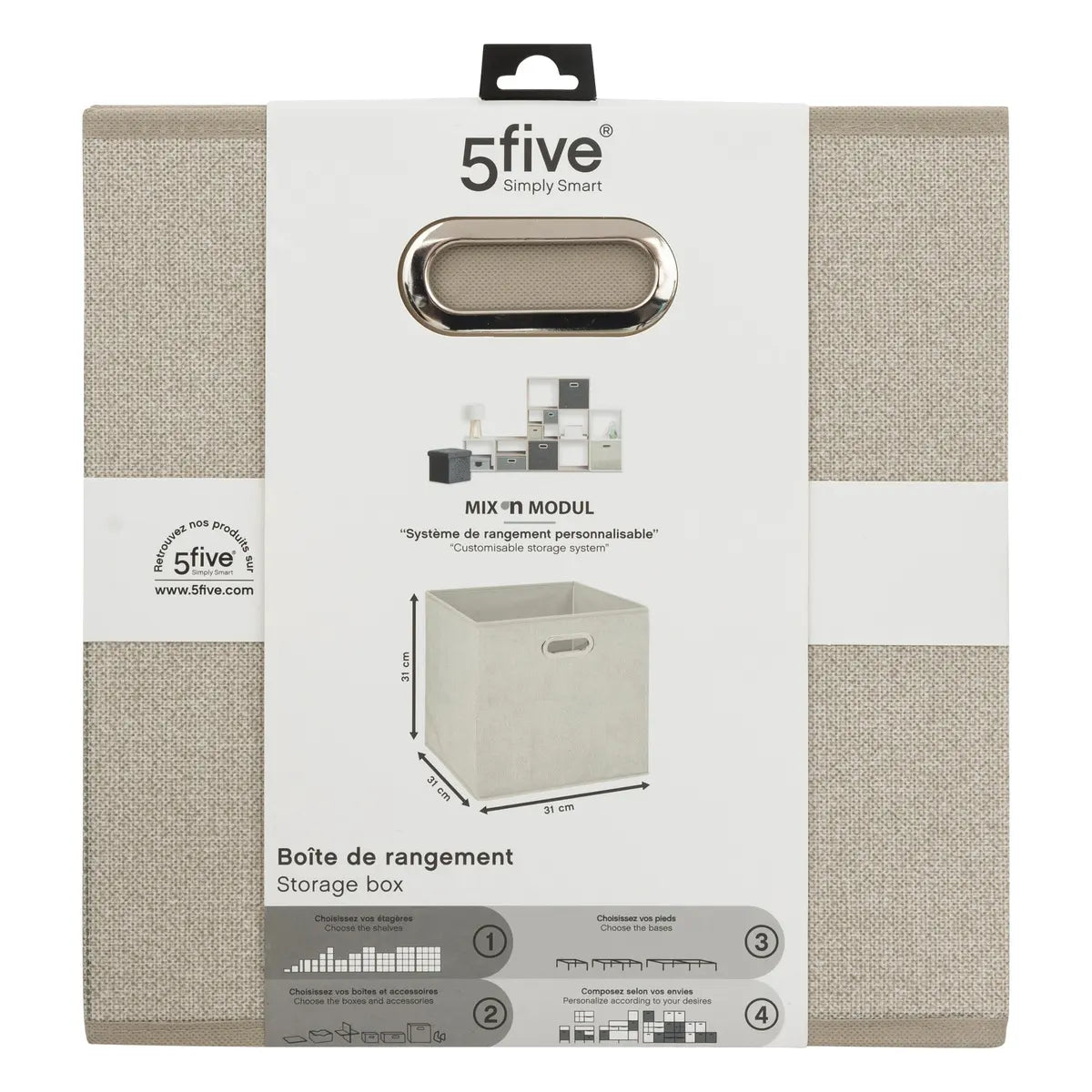Cutie de depozitare 5five Mix &amp; Modul, Melange, 31x31 cm