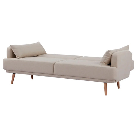 Canapea extensibilă cu trei locuri Atmosphera Jack, 214x86x83 cm, bej