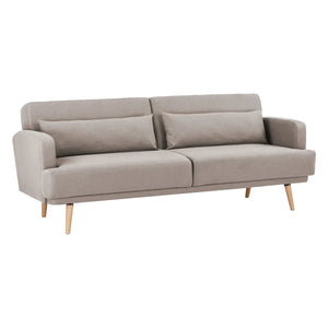 Canapea extensibilă cu trei locuri Atmosphera Jack, 214x86x83 cm, bej