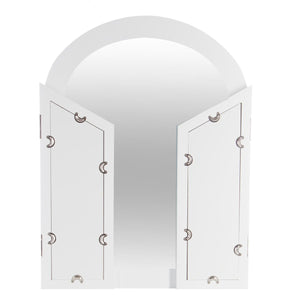Masă de toaletă cu atmosferă de oglindă Aurell, 65 cm, Alb
