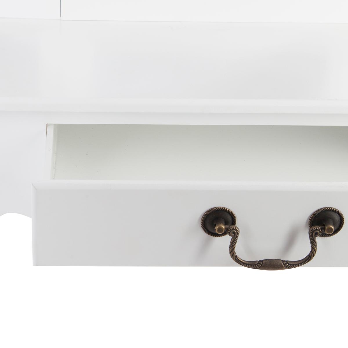 Masă de toaletă cu atmosferă de oglindă Aurell, 65 cm, Alb