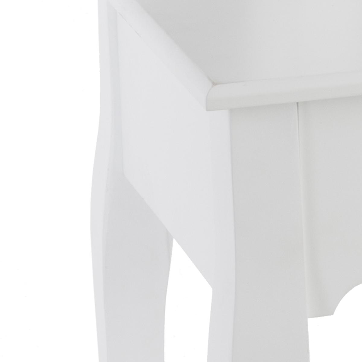 Masă de toaletă cu atmosferă de oglindă Aurell, 65 cm, Alb