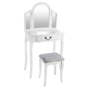 Masă de toaletă cu atmosferă de oglindă Aurell, 65 cm, Alb