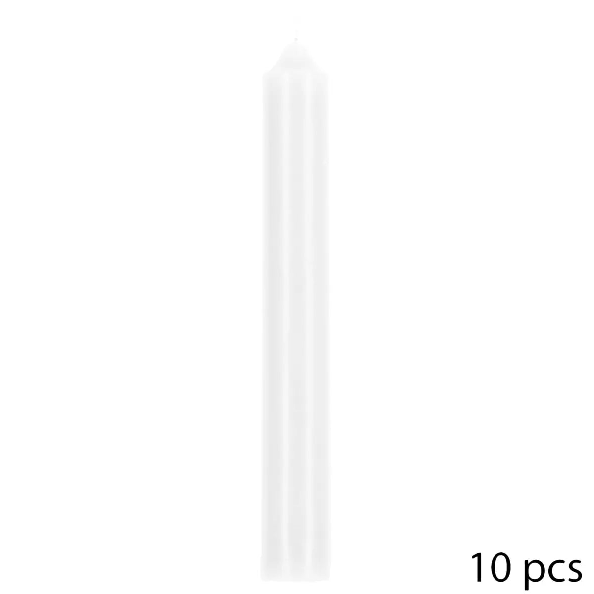 Set lumânări neparfumate Atmosphera Hugo, 10 lumânări pentru cină, 16 cm, Alb