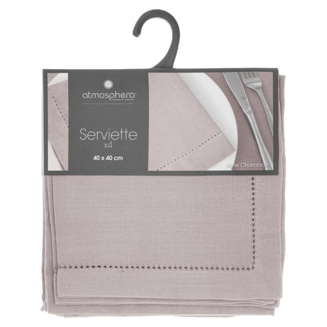 Set prosoape Atmosphera Chambray, 40x40 cm, 4 buc.