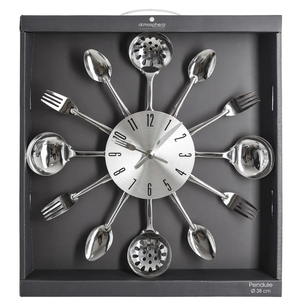 Ceas de perete Atmosphera Utensil, Ø38 cm, Metal