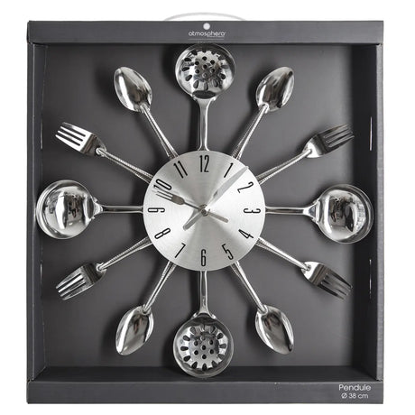 Ceas de perete Atmosphera Utensil, Ø38 cm, Metal