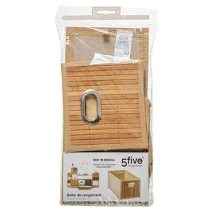 Coș de depozitare 5five, Bambus, 15x31 cm