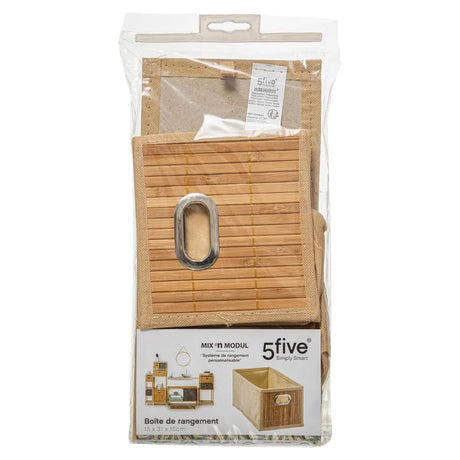 Coș de depozitare 5five, Bambus, 15x31 cm