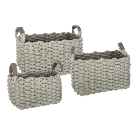 Set coșuri pliabile Atmosphera, 16/17/20cm, bumbac, 3 buc. 