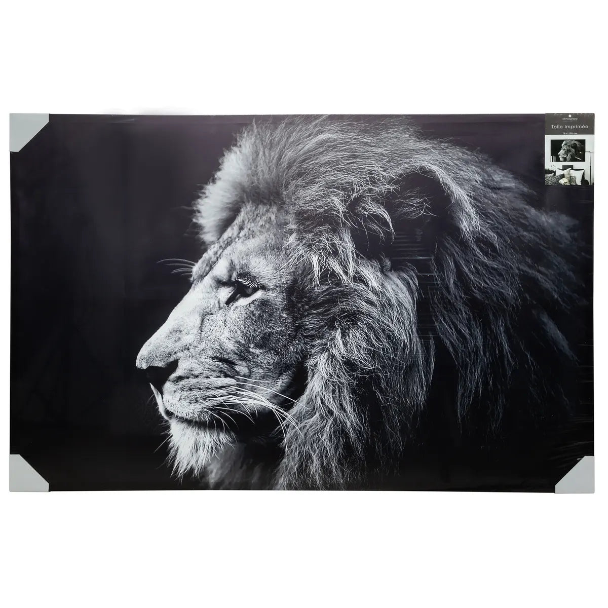 Pictură atmosferă Leu, Imprimeu pe pânză 78x118 cm