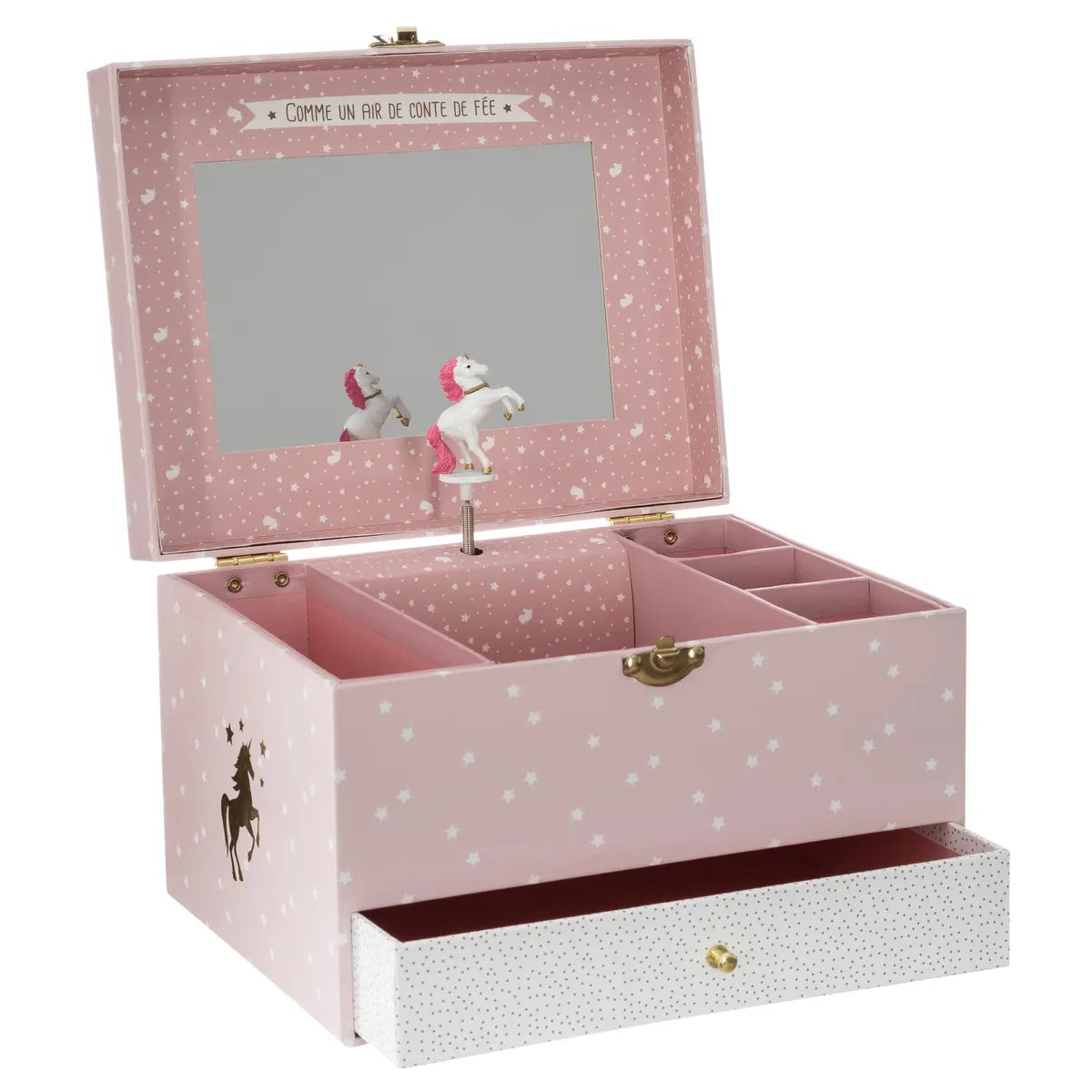 Cutie muzicală cu unicorn, 14 cm