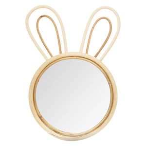 Oglindă pentru copii Atmosphera Rabbit, Ratan, 37x24 cm
