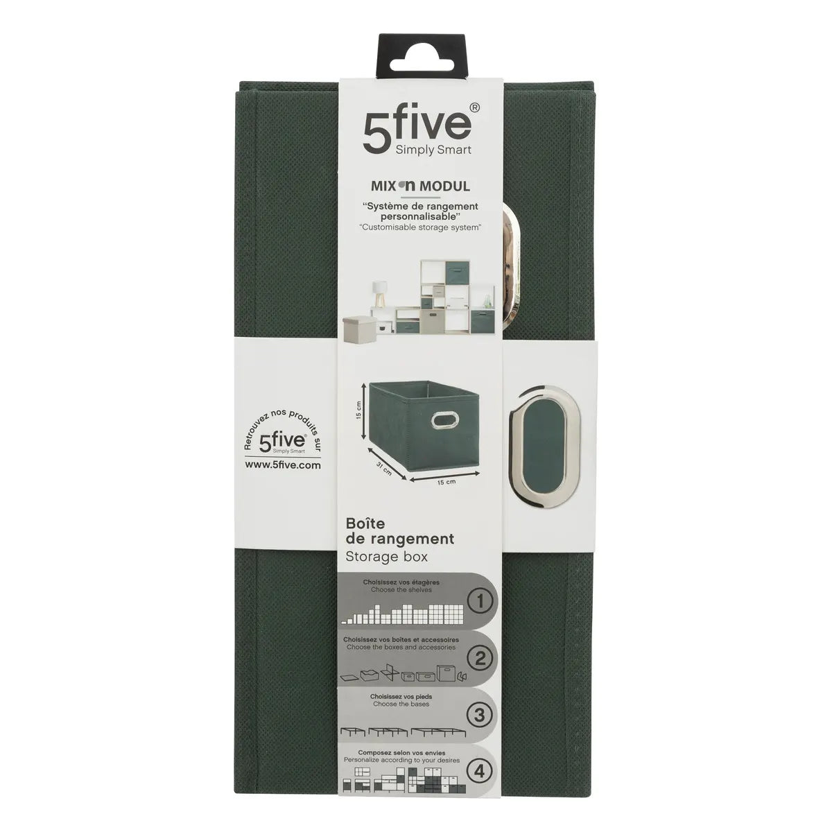 Cutie de depozitare 5five Mix &amp; Modul, Melange, 15x31 cm