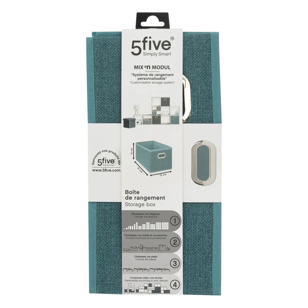 Cutie de depozitare 5five Mix &amp; Modul, Melange, 15x31 cm