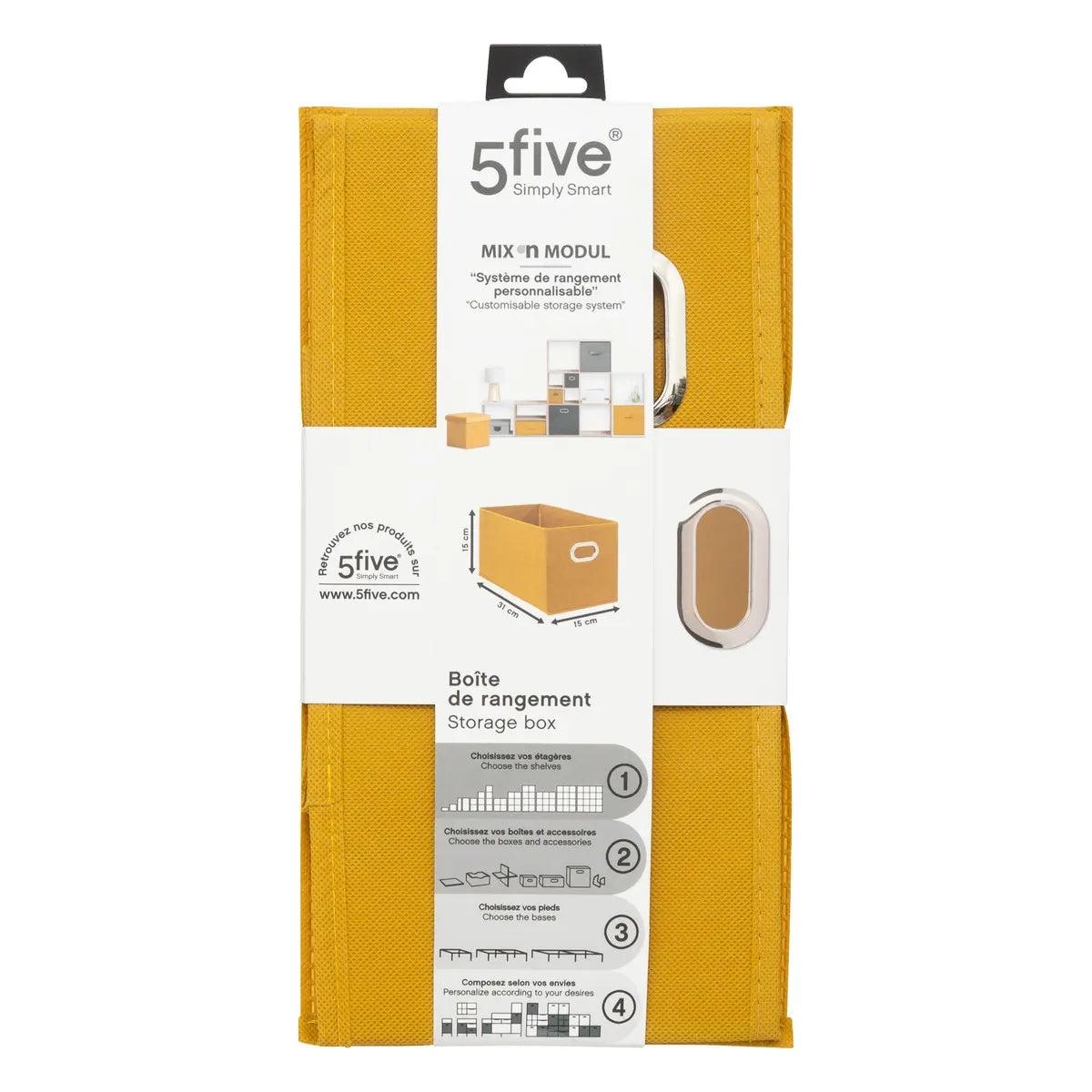 Cutie de depozitare 5five Mix &amp; Modul, Melange, 15x31 cm