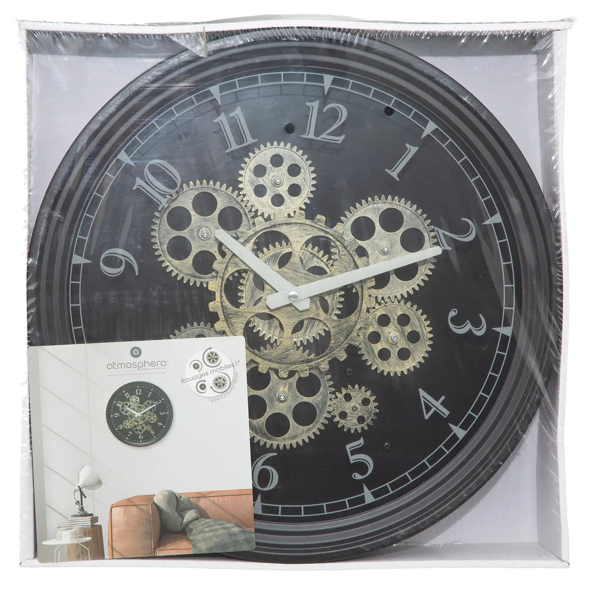 Ceas de perete Atmosphera Mely, Mecanism, Ø37 cm, Metal