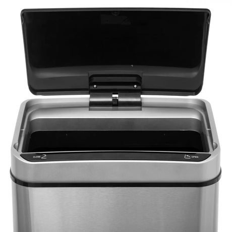 Coș de gunoi automat 5five Sensor, dreptunghiular, oțel inoxidabil, 40 l